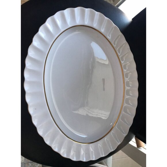 Vintage Spode Midas Bone China England Oval Serving Dish Plate 12 1/2" Y8157 - Picture 4 of 7